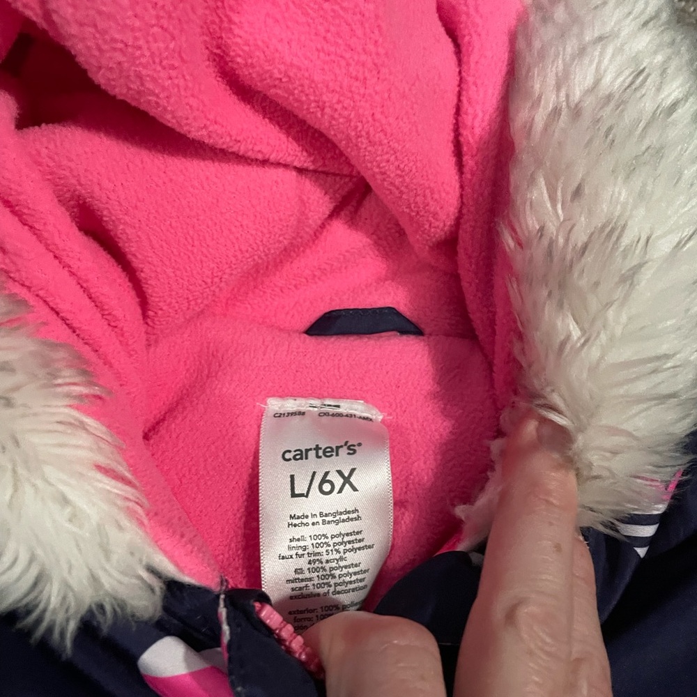 Carter's Bright Pink Snowsuit - Picture 5 of 5
